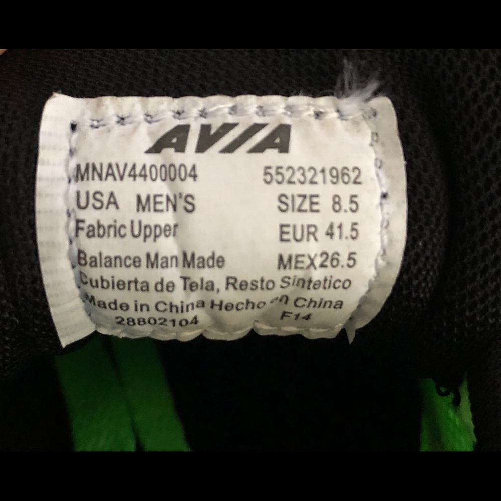 Neon Green Avia Running Shoes - Picture 6 of 6